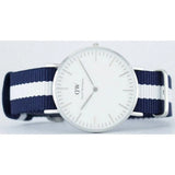  Shop Authentic Daniel Wellington Classic Glasgow White Dial Two Tone NATO Strap Unisex Watch - DW00100047 - Luxxuri