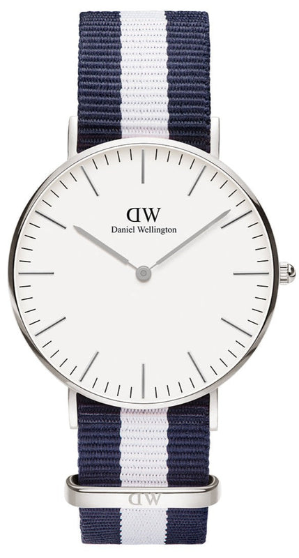  Shop Authentic Daniel Wellington Classic Glasgow White Dial Two Tone NATO Strap Unisex Watch - DW00100047 - Luxxuri