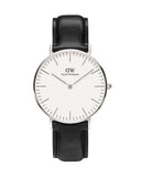  Shop Authentic Daniel Wellington Classic Sheffield White Dial Black Leather Strap Watch For Women - DW00100053 - Luxxuri