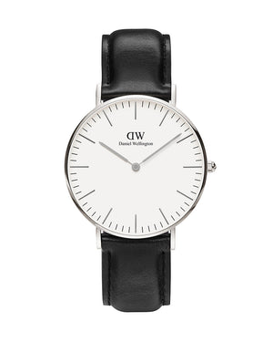 Shop Authentic Daniel Wellington Classic Petite York White Dial Black Leather Strap Watch For Women - DW00100188 - Luxxuri