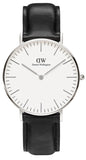  Shop Authentic Daniel Wellington Classic Sheffield White Dial Black Leather Strap Watch For Women - DW00100053 - Luxxuri
