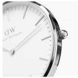  Shop Authentic Daniel Wellington Classic Sheffield White Dial Black Leather Strap Watch For Men - DW00100020 - Luxxuri