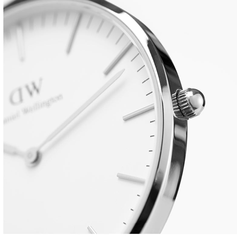  Shop Authentic Daniel Wellington Classic Sheffield White Dial Black Leather Strap Watch For Women - DW00100053 - Luxxuri