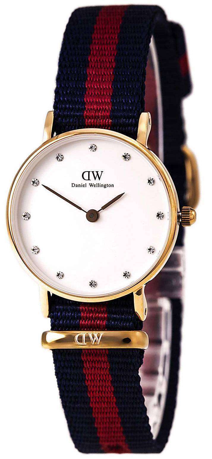  Shop Authentic Daniel Wellington Classy Oxford White Dial Two Tone Nylon Strap Watch For Women - DW00100064 - Luxxuri