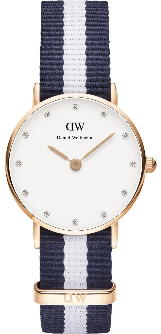  Shop Authentic Daniel Wellington Classy Glasgow White Dial Two Tone Nylon Strap Watch For Women - DW00100066 - Luxxuri