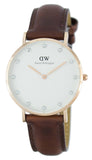  Shop Authentic Daniel Wellington Classy St Mawes White Dial Brown Leather Strap Watch For Women - DW00100075 - Luxxuri