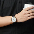  Shop Authentic Daniel Wellington Classic Sheffield White Dial Black Leather Strap Watch For Men - DW00100084 - Luxxuri