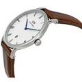  Shop Authentic Daniel Wellington Dapper Bristol White Dial Brown Leather Strap Watch For Women - DW00100098 - Luxxuri