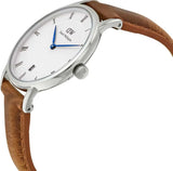  Shop Authentic Daniel Wellington Dapper Durham Analog White Dial Brown Leather Strap Watch For Women - DW00100114 - Luxxuri