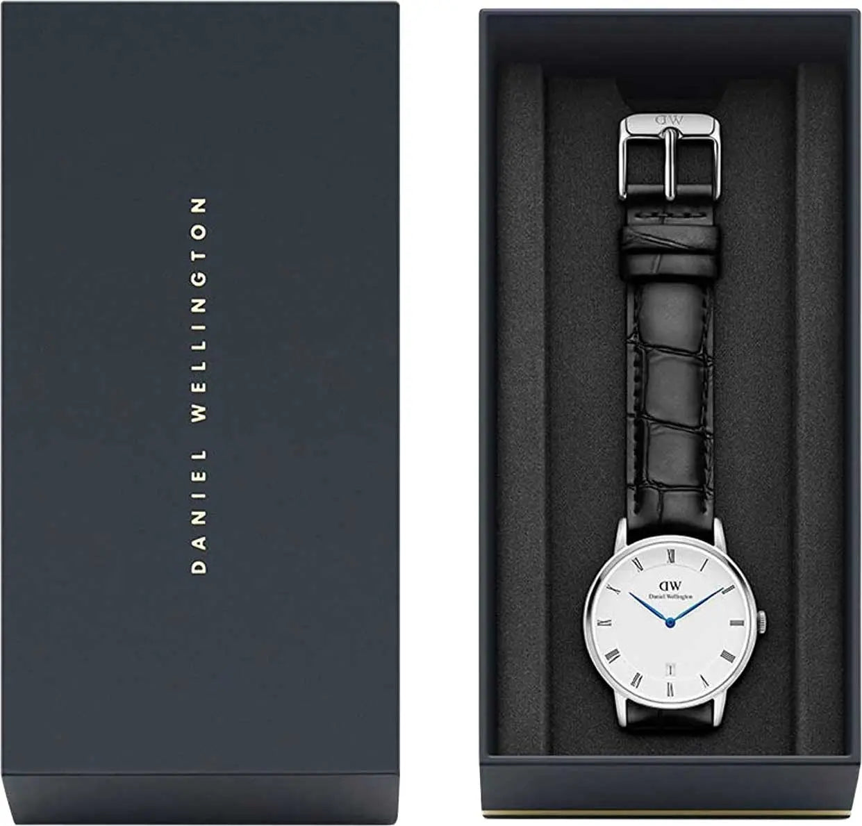  Shop Authentic Daniel Wellington Dapper Reading Quartz White Dial Black Leather Strap Watch For Women - DW00100117 - Luxxuri