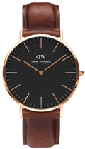  Shop Authentic Daniel Wellington Classic St Mawes Black Dial Brown Leather Strap Watch For Men - DW00100124 - Luxxuri