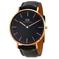  Shop Authentic Daniel Wellington Classic Sheffield Black Dial Black Leather Strap Watch For Men - DW00100127 - Luxxuri