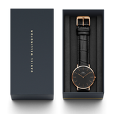 Shop Authentic Daniel Wellington Classic Reading Black Dial Black Leather Strap Watch For Men - DW00100129 - Luxxuri