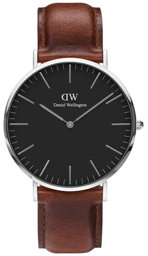  Shop Authentic Daniel Wellington Classic St Mawes Black Dial Brown Leather Strap Watch For Men - DW00100130 - Luxxuri