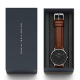  Shop Authentic Daniel Wellington Classic St Mawes Black Dial Brown Leather Strap Watch For Men - DW00100130 - Luxxuri