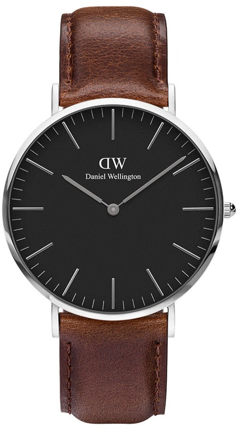  Shop Authentic Daniel Wellington Classic Bristol Black Dial Brown Leather Strap Watch For Men - DW00100131 - Luxxuri