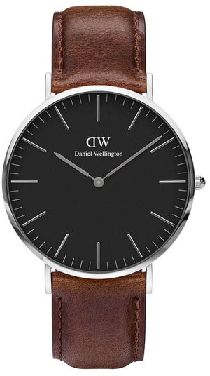  Shop Authentic Daniel Wellington Classic Bristol Black Dial Brown Leather Strap Watch For Men - DW00100131 - Luxxuri