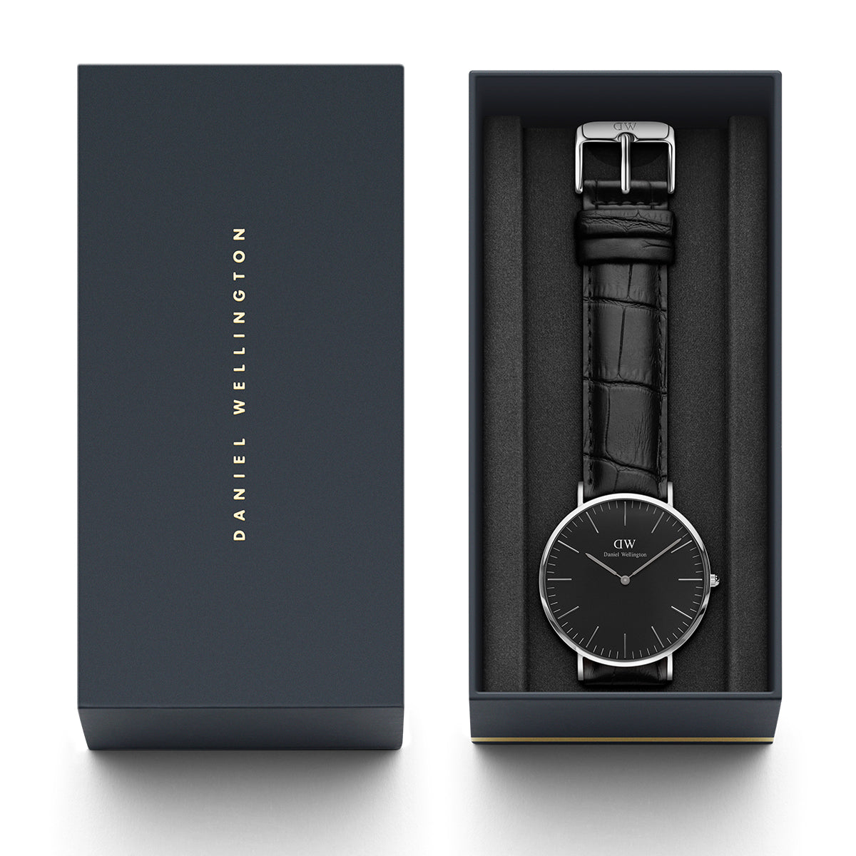  Shop Authentic Daniel Wellington Classic Reading Black Dial Black Leather Strap Watch For Men - DW00100135 - Luxxuri