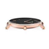  Shop Authentic Daniel Wellington Classic York Black Dial Brown Leather Strap Watch For Women - DW00100140 - Luxxuri