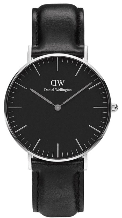  Shop Authentic Daniel Wellington Classic Sheffield Black Dial Black Leather Strap Watch For Women - DW00100145 - Luxxuri