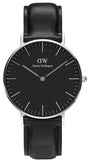  Shop Authentic Daniel Wellington Classic Sheffield Black Dial Black Leather Strap Watch For Women - DW00100145 - Luxxuri