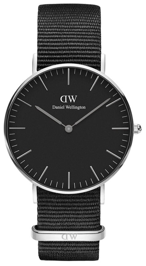  Shop Authentic Daniel Wellington Classic Cornwall Quartz Black Dial Black Nylon Strap Watch For Women - DW00100151 - Luxxuri