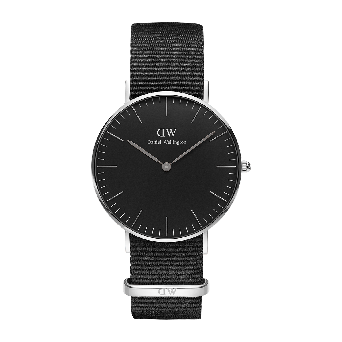 Shop Authentic Daniel Wellington Petite Cornwall Black Dial Black Nylon Strap Watch For Women - DW00100248 - Luxxuri