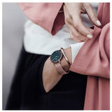  Shop Authentic Daniel Wellington Classic Melrose Black Dial Rose Gold Mesh Bracelet Watch For Women - DW00100161 - Luxxuri