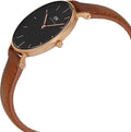  Shop Authentic Daniel Wellington Classic Petite Durham Black Dial Brown Leather Strap Watch For Women - DW00100166 - Luxxuri
