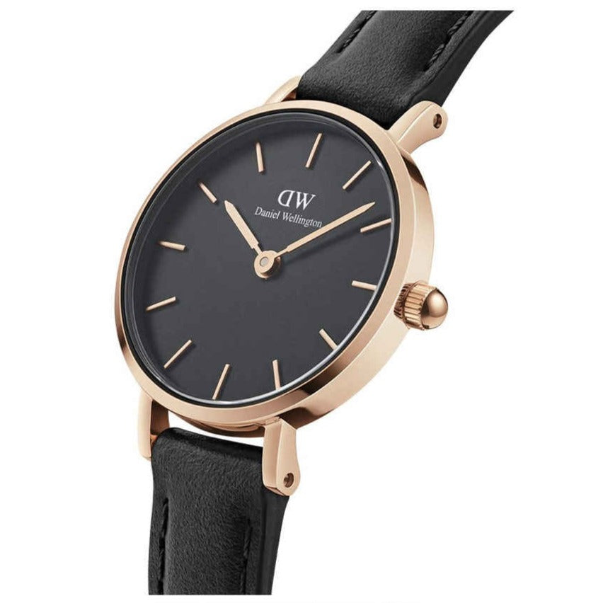  Shop Authentic Daniel Wellington Classic Petite Reading Black Dial Black Leather Strap Watch For Women - DW00100167 - Luxxuri