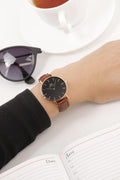  Shop Authentic Daniel Wellington Petite St Mawes Black Dial Brown Leather Strap Watch For Women - DW00100169 - Luxxuri