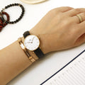  Shop Authentic Daniel Wellington Petite Sheffield White Dial Black Leather Strap Watch For Women - DW00100174 - Luxxuri