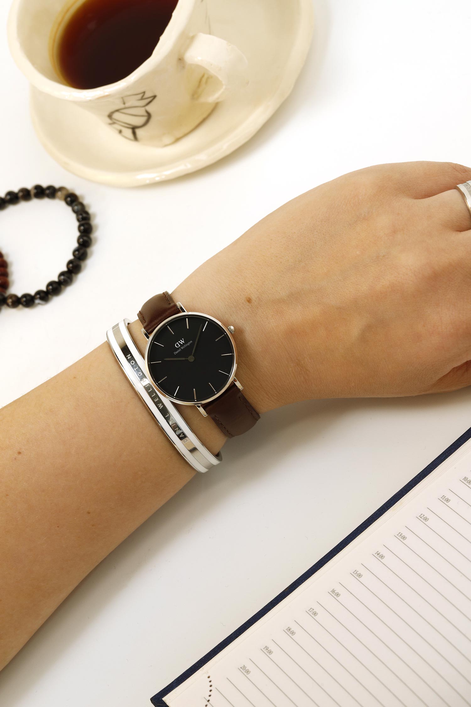  Shop Authentic Daniel Wellington Classic Petite Bristol Black Dial Brown Leather Strap Watch For Women - DW00100177 - Luxxuri