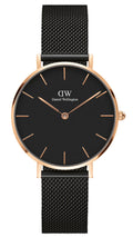  Shop Authentic Daniel Wellington Petite Ashfield Black Dial Black Mesh Bracelet Watch Watch For Women - DW00100201 - Luxxuri