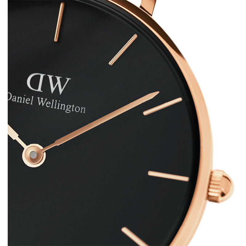  Shop Authentic Daniel Wellington Petite Ashfield Black Dial Black Mesh Bracelet Watch Watch For Women - DW00100201 - Luxxuri