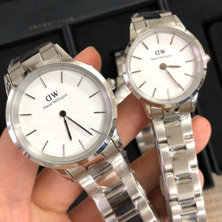  Shop Authentic Daniel Wellington Iconic Link White Dial Silver Steel Strap Watch for Women - DW00100203 - Luxxuri