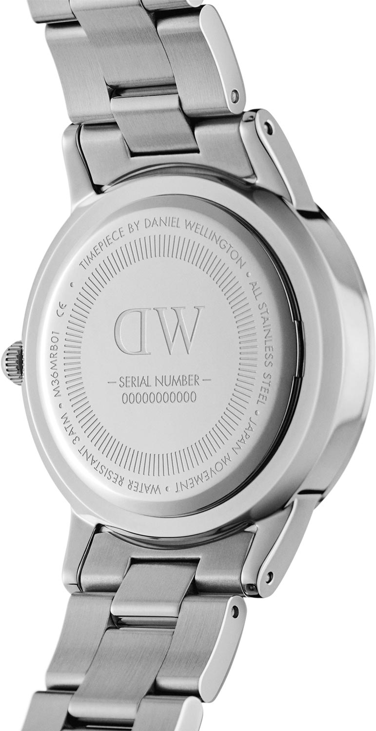  Shop Authentic Daniel Wellington Iconic Link Black Dial Silver Steel Strap Watch for Women - DW00100204 - Luxxuri