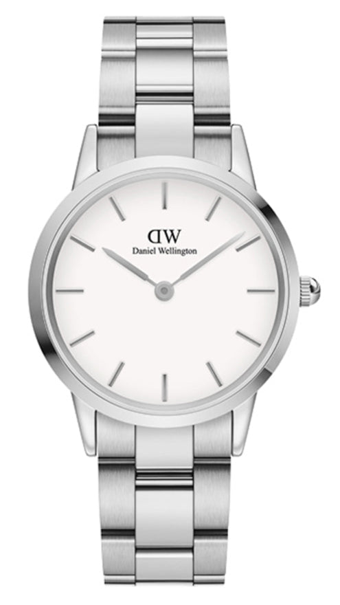  Shop Authentic Daniel Wellington Iconic Link White Dial Silver Steel Strap Watch For Women - DW00100205 - Luxxuri
