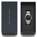  Shop Authentic Daniel Wellington Iconic Link Black Dial Silver Steel Strap Watch For Women - DW00100206 - Luxxuri