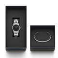  Shop Authentic Daniel Wellington Iconic Link Black Dial Silver Steel Strap Watch For Women - DW00100208 - Luxxuri