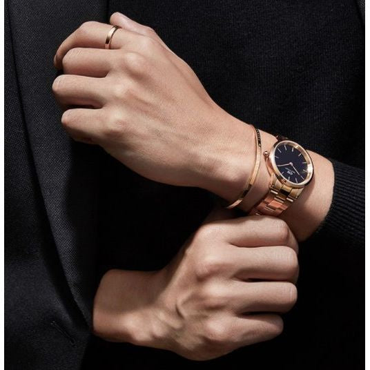  Shop Authentic Daniel Wellington Iconic Link Black Dial Rose Gold Steel Strap Watch for Women - DW00100210 - Luxxuri