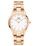  Shop Authentic Daniel Wellington Iconic Link White Dial Rose Gold Steel Strap Watch For Women - DW00100211 - Luxxuri