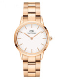  Shop Authentic Daniel Wellington Iconic Link White Dial Rose Gold Steel Strap Watch For Women - DW00100211 - Luxxuri
