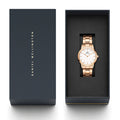  Shop Authentic Daniel Wellington Iconic Link White Dial Rose Gold Steel Strap Watch For Women - DW00100211 - Luxxuri