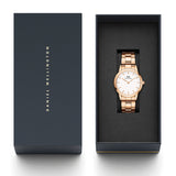  Shop Authentic Daniel Wellington Iconic Link White Dial Rose Gold Steel Strap Watch For Women - DW00100211 - Luxxuri