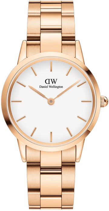  Shop Authentic Daniel Wellington Iconic Link White Dial Rose Gold Steel Strap Watch For Women - DW00100211 - Luxxuri