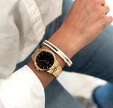  Shop Authentic Daniel Wellington Iconic Link Black Dial Rose Gold Steel Strap Watch for Women - DW00100212 - Luxxuri