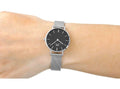  Shop Authentic Daniel Wellington Petite Sterling Black Dial Silver Mesh Bracelet Watch For Women - DW00100218 - Luxxuri
