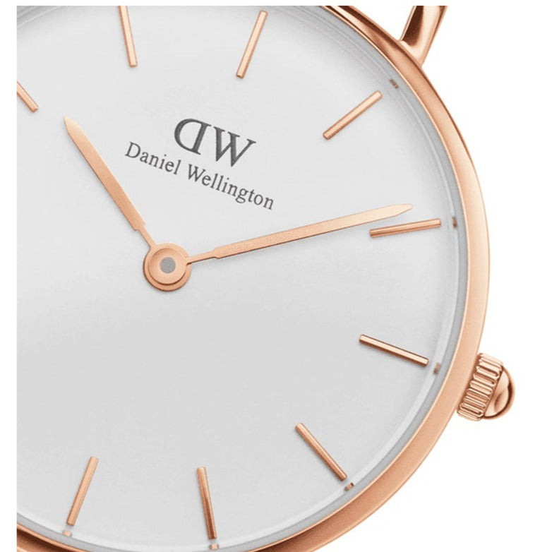  Shop Authentic Daniel Wellington Classic Petite York White Dial Brown Leather Strap Watch For Women - DW00100176 - Luxxuri