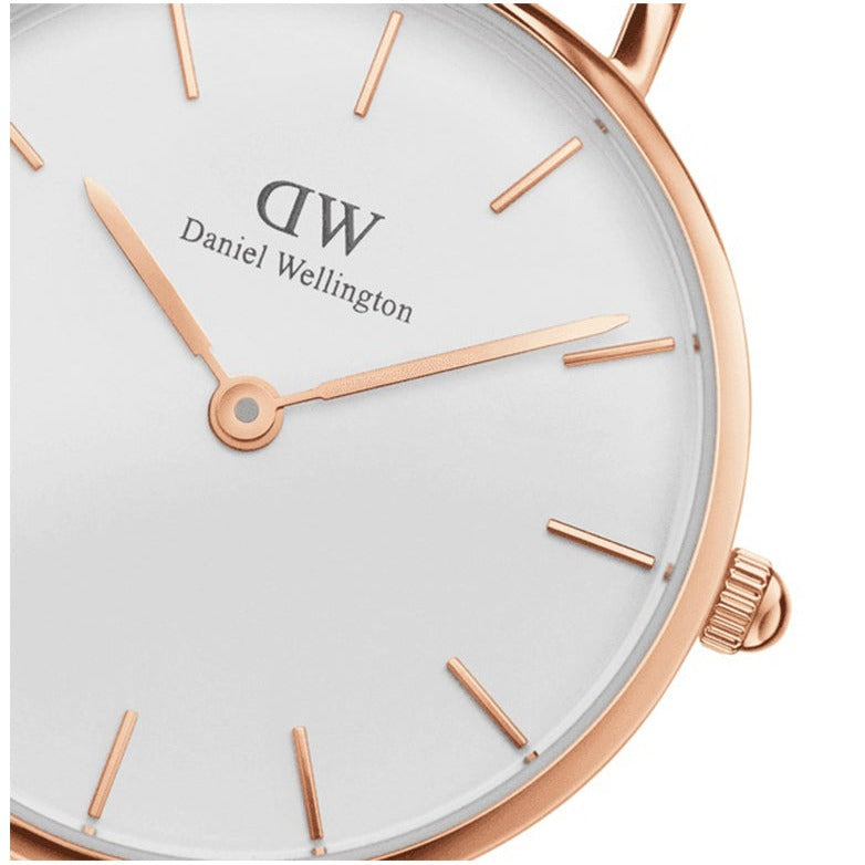  Shop Authentic Daniel Wellington Classic Petite Reading White Dial Black Leather Strap Watch For Women - DW00100229 - Luxxuri